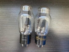 Platinum Matched Pair of 40's RCA 5U4G Tubes, Smooth Black Plates, TV-7 Tested