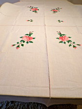 Nappe ancienne en lin blanc