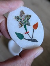 Ancienne Boîte Pilulier,  Fleur Nacre 