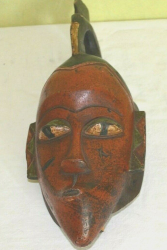 Masque africain bois peint - masque,
