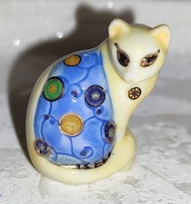 Fève 🌞 Chat 2008 Longwy Série D'après Les Émaux De Longwy 2008, Fève Brillante