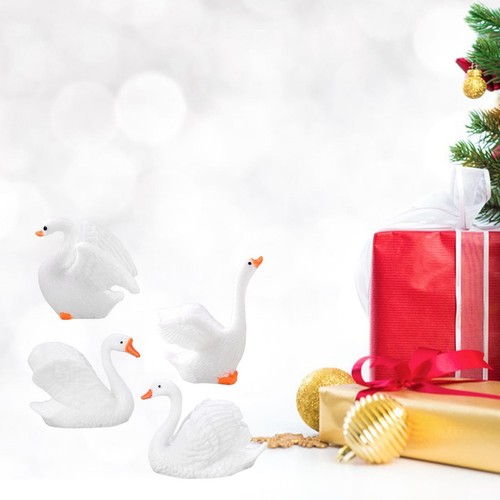 Mini figurines cygne - 4x,