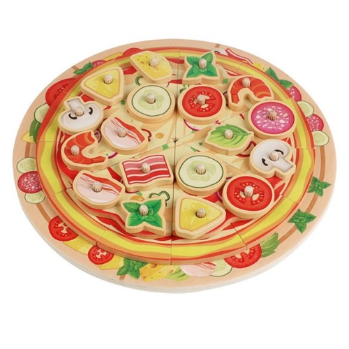 Pizza découper bois - pizza, à