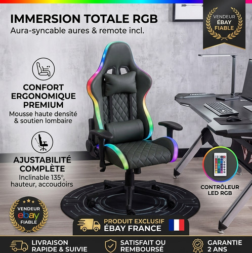 Chaise bureau led - chaise,