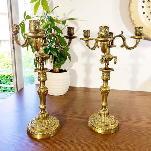 Paire candélabres anciens - de,
