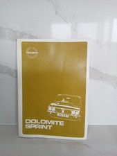 Triumph Dolomite Sprint Factory Owners Repair Operation Workshop Manual Good Con