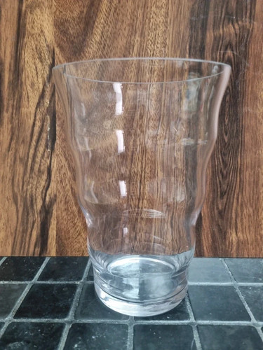 Vase verre ondulé - vase, en