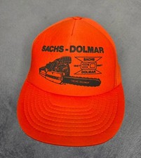 Vintage 80s Sachs Dolmar Chain Saws Trucker Hat Made USA Otto Hats