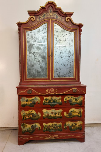 Cabinet bibliothéque venitien - cabinet,