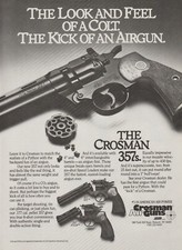 1984 Crosman Air Guns - Colt Python 357 Pellet Pistols - Magazine Print Ad Photo