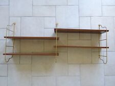 old shelf STRING large module NISSE STRINNING tomato wall shelf 1960