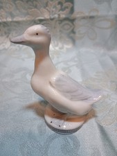 pretty white and light blue ceramic goose numbered hollow 4872
