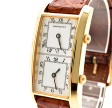 Montre Homme Vintage [N MINT] HAMILTON American Traveler 6274 Dual Time Qz JAPON