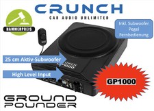 Crunch GP1000 25 cm (10") actif subwoofer 100 watts RMS avec télécommande basse