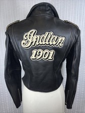 Indian Motorcycles 1901 Leather Moto Jacket Size M Embroidered Logo Unisex