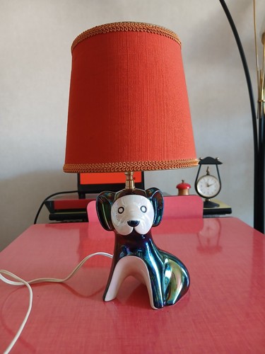 Lampe vintage 1960 chien - lampe,