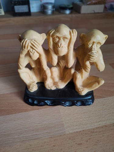 Statuette singes résine - statuette,