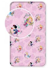 Housse De Lit Officielle Disney Princess En Coton Fitted Pour Filles Rose