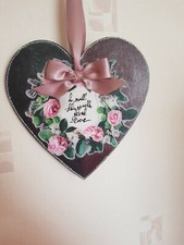  Plaque signe porte murale à suspendre en bois découpé coeur fait main