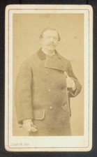 CDV Franck à Paris - Un homme en manteau - Vintage albumen print c.1872