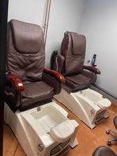  Two Gently Used Minerva pedicure Spa Chairs w tech chairs. 