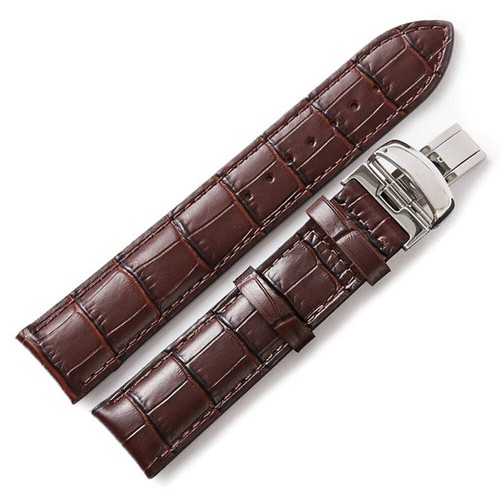 20mm cuir italien alligator - 20mm, en