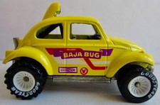 HOT WHEELS VW BAJA BEETLE BUG FROM THE 1984 REAL RIDERS GY WHITE HUBS YELLOW