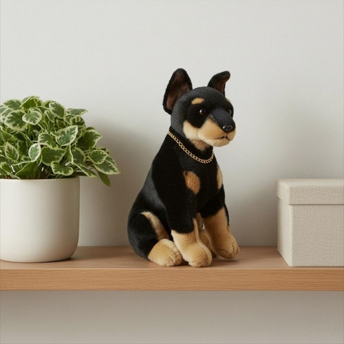 Chien doberman peluche - doberman, en