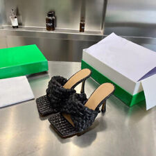 B^**Botte*ga Veneta Women's knitted shoes with high square  s and fine  s