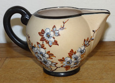 Cute Ciboure Pottery Pouring Milk Pot with Cherry Blossom Decor