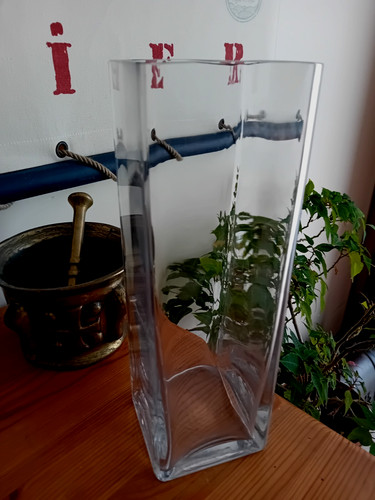 Vase moderne verre épais - , h
