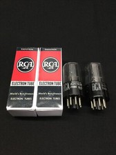 MATCHED PAIR RCA 6SN7GT Support Rods Premium Audio VINTAGE Vacuum Tubes O.8642