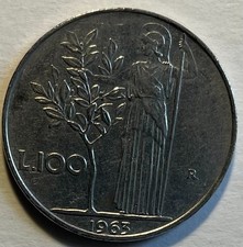 Italy 100 Lire 1963 - Minerva