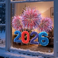 Autocollant de fenêtre pour maison pour bureau design double face motifs vibran