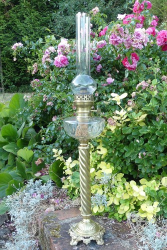 Ancienne lampe petrole - lampe, à