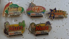 LOT 5 PIN'S CHOCOLATE BAR NUTS LION KITKAT SUNDY SPONSOR EURODISNEY PARK