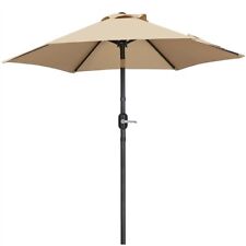 Parasol de Jardin Extérieur Démontable à 6 Baleines avec Manivelle Protection UV