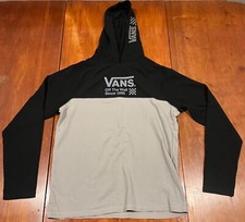 Vans Mens L Hoodie Sweatshirt Thermal Hooded Long Sleeve Skate Pull Over