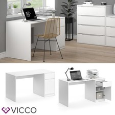 Bureau Vicco Ruben, bureau informatique 140 x 65 cm, meuble bureau