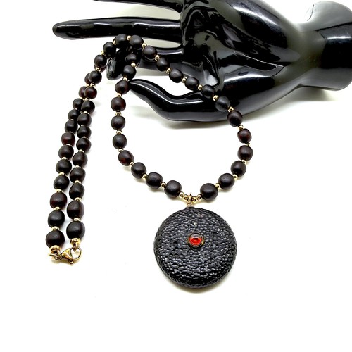 Collier fantaisie ambre - collier, en