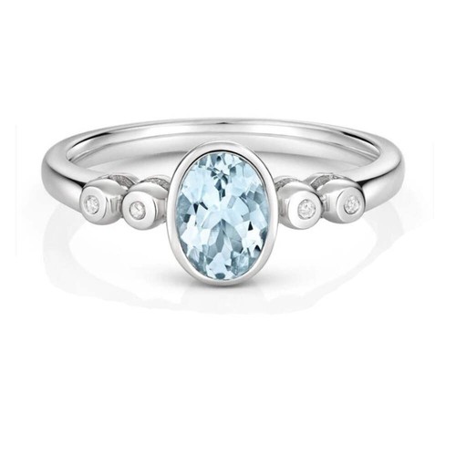 Bague solitaire ovale