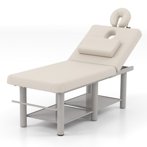 Adjust white massage table - white,
