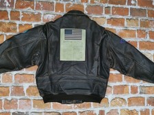 Avirex Usa G1 Vintage Top Gun Pilote Veste En Cuir Marron Taille L Tip Top