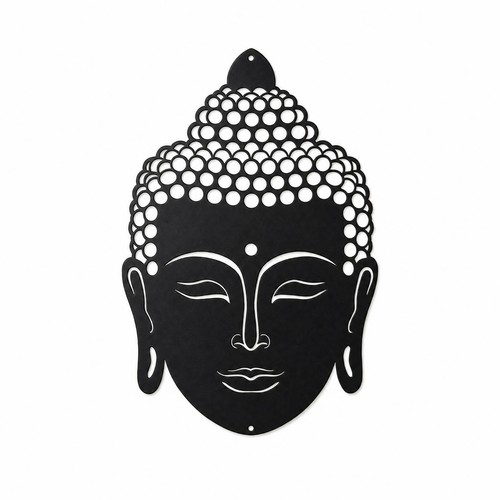 Tête bouddha murale fer - murale,
