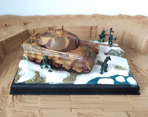 Diorama char tigre - ii, king