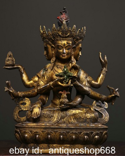 Vieille chine bronze or - 12",