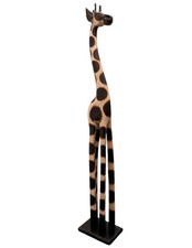 100cm wooden standing giraffe statue, African decoration