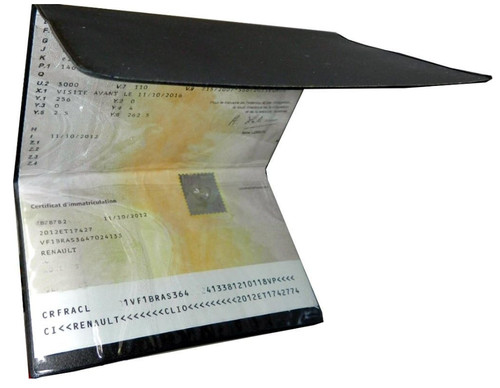 Etui pvc porte carte grise - pvc,