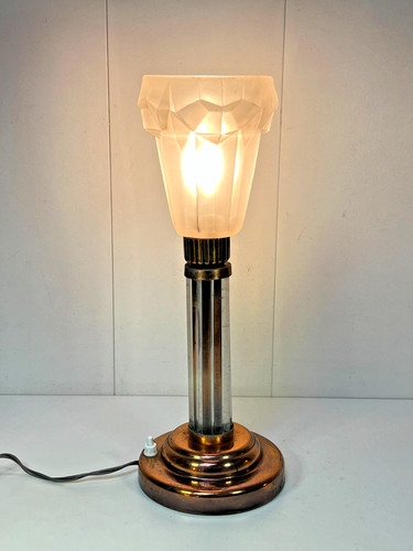 Lampe art déco monture tôle - dÉco,