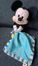 308🌟⚽Doudou Peluche Disney Tommy Toys Mickey Mouse BLEU Ballon Mouchoir 